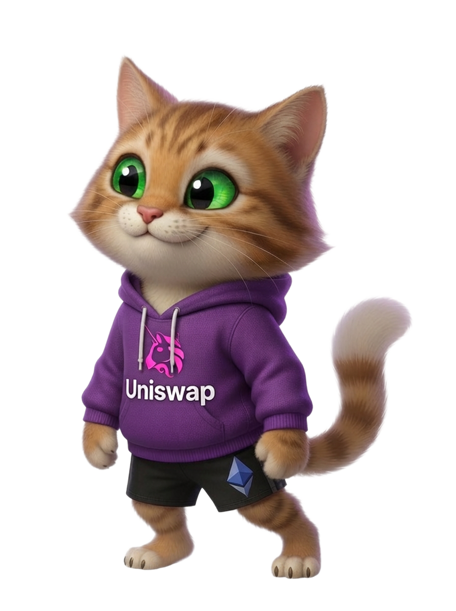 Ansemcat mascot with green arrow